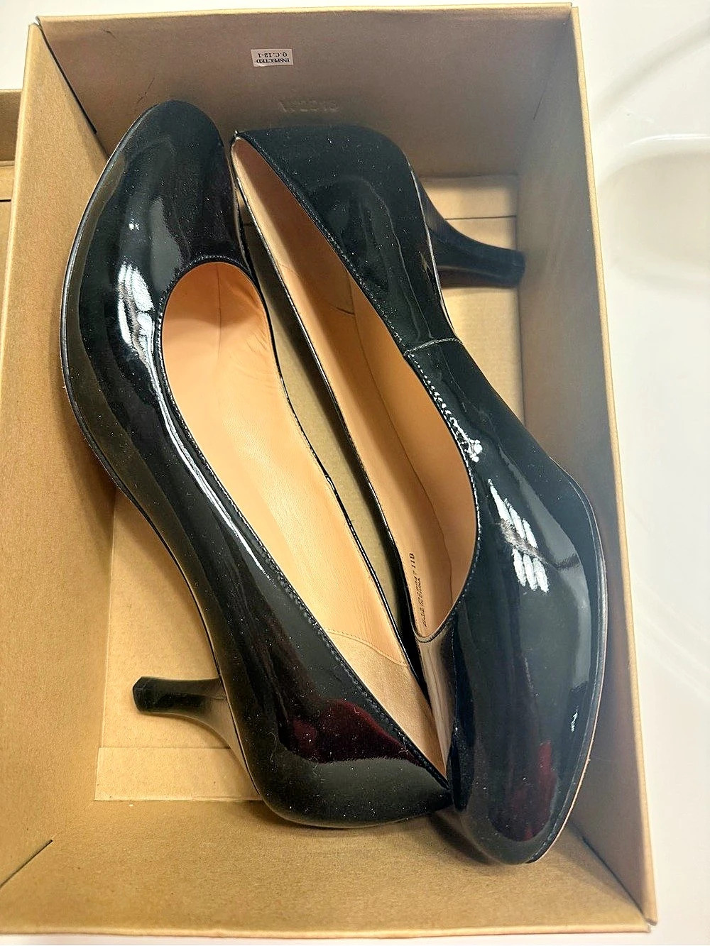 Cole Haan Abby Pump Patent Leather Pumps Black US 11 B